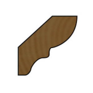 Hardwood – Crown Moulding 1 (1-5/8″H x 1-5/8″L)(8FT)