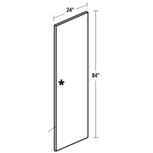 Hardwood – Fridge Panel (24-3/4″W x 84″H x 5/8″)